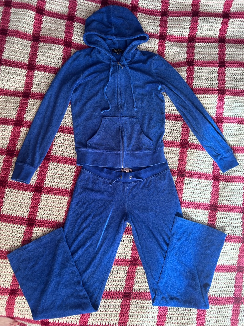 💙Y2K Juicy Couture Royal Blue Terrycloth Full Tracksuit Set